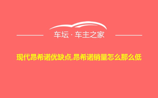 现代昂希诺优缺点,昂希诺销量怎么那么低