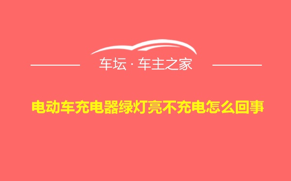 电动车充电器绿灯亮不充电怎么回事