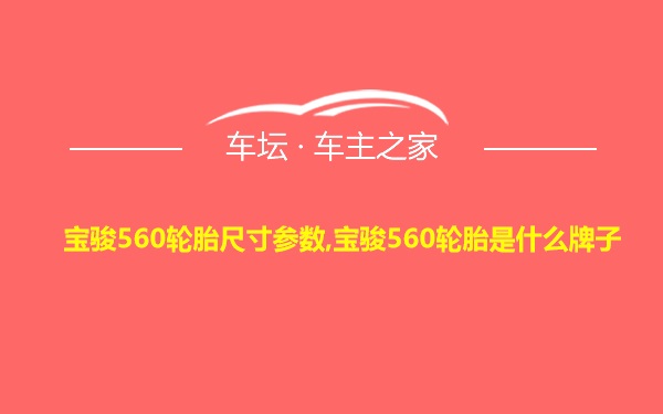 宝骏560轮胎尺寸参数,宝骏560轮胎是什么牌子