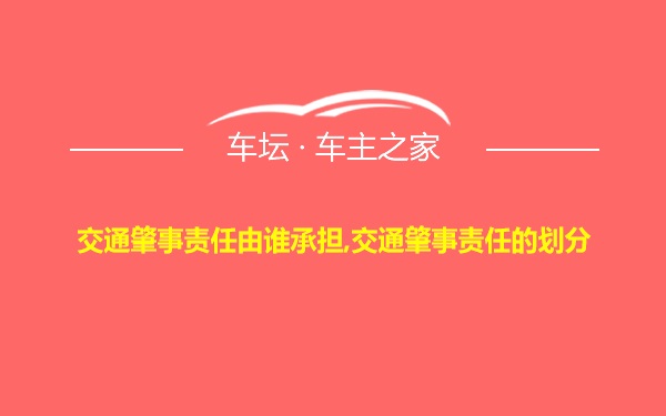 交通肇事责任由谁承担,交通肇事责任的划分