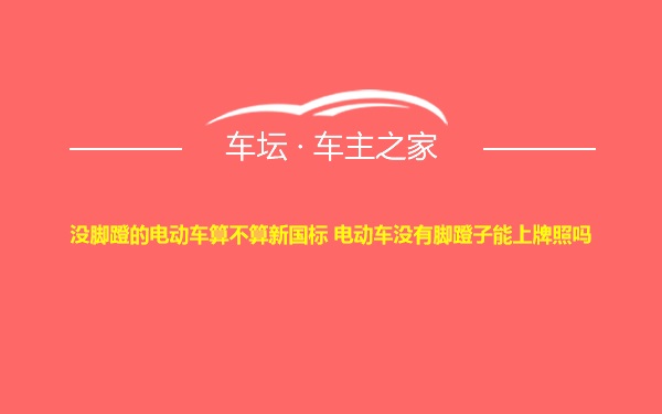 没脚蹬的电动车算不算新国标 电动车没有脚蹬子能上牌照吗