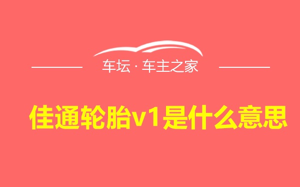 佳通轮胎v1是什么意思