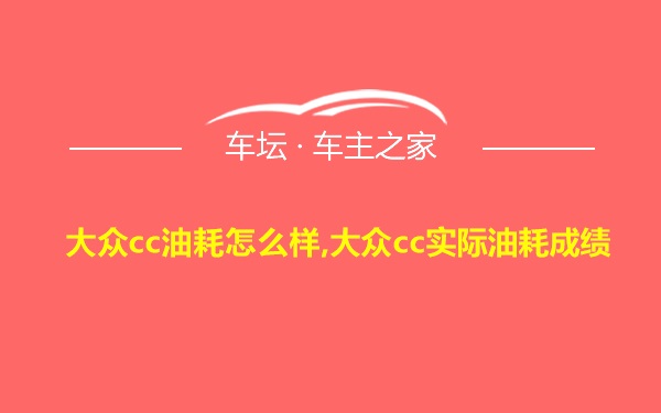 大众cc油耗怎么样,大众cc实际油耗成绩