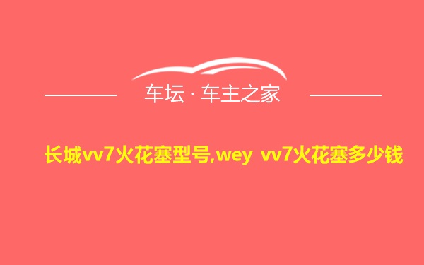 长城vv7火花塞型号,wey vv7火花塞多少钱