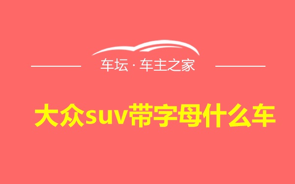 大众suv带字母什么车