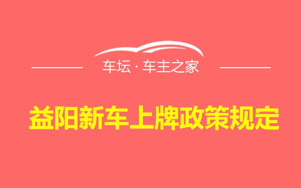 益阳新车上牌政策规定