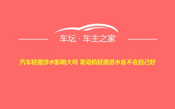 汽车轻微涉水影响大吗 发动机轻微进水会不会自己好