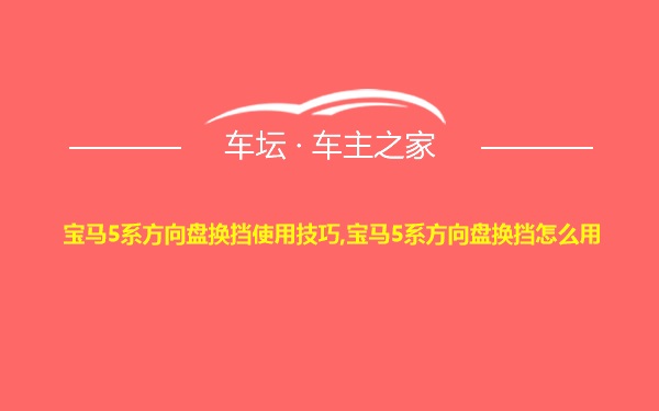 宝马5系方向盘换挡使用技巧,宝马5系方向盘换挡怎么用