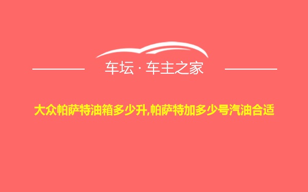 大众帕萨特油箱多少升,帕萨特加多少号汽油合适