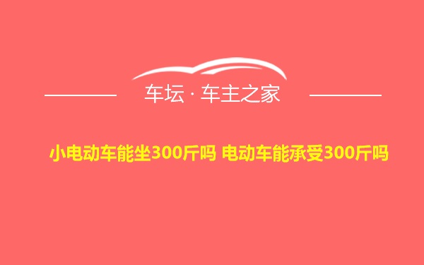 小电动车能坐300斤吗 电动车能承受300斤吗