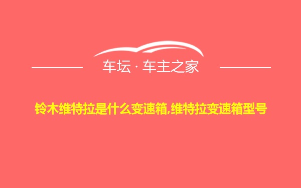 铃木维特拉是什么变速箱,维特拉变速箱型号