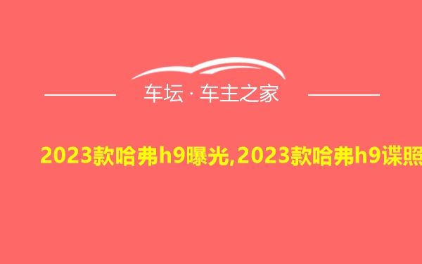 2023款哈弗h9曝光,2023款哈弗h9谍照