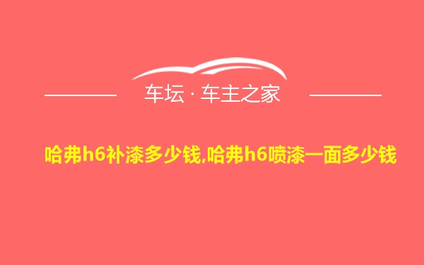 哈弗h6补漆多少钱,哈弗h6喷漆一面多少钱