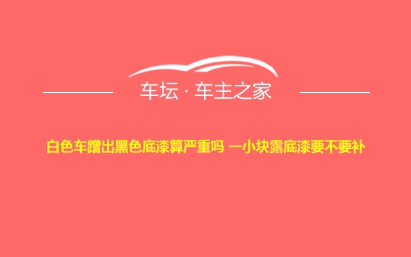 白色车蹭出黑色底漆算严重吗 一小块露底漆要不要补