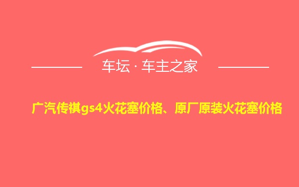 广汽传祺gs4火花塞价格、原厂原装火花塞价格