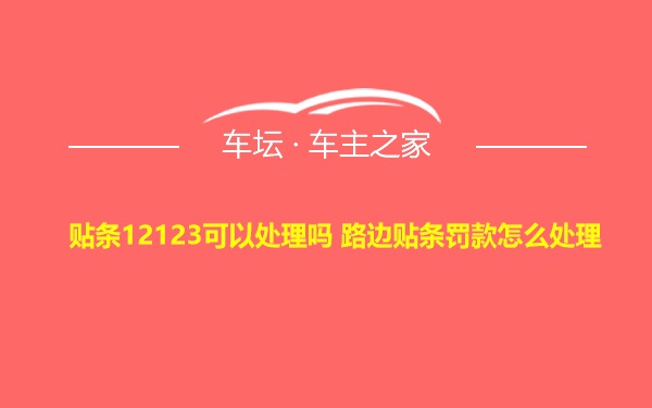 贴条12123可以处理吗 路边贴条罚款怎么处理