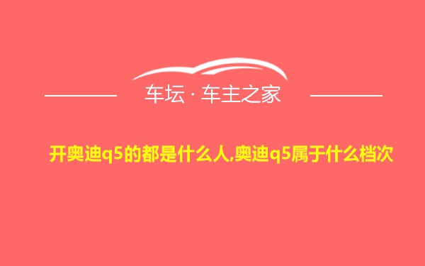 开奥迪q5的都是什么人,奥迪q5属于什么档次