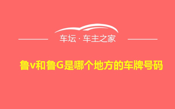 鲁v和鲁G是哪个地方的车牌号码