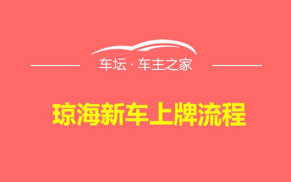 琼海新车上牌流程