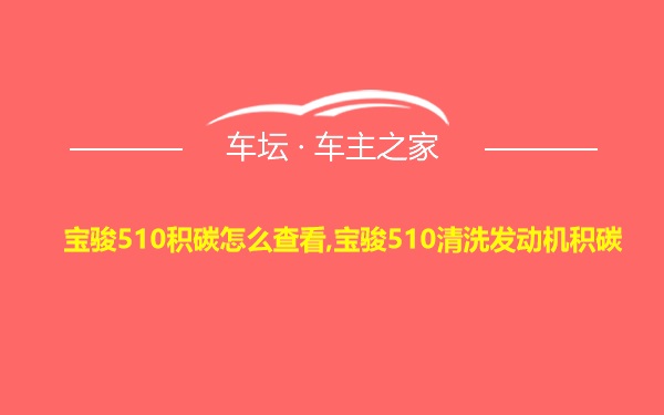 宝骏510积碳怎么查看,宝骏510清洗发动机积碳