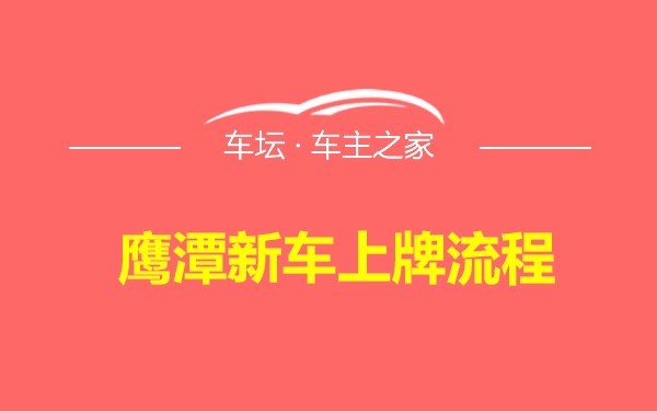 鹰潭新车上牌流程