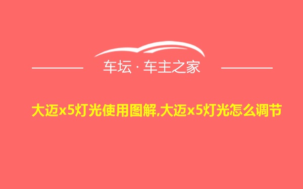 大迈x5灯光使用图解,大迈x5灯光怎么调节