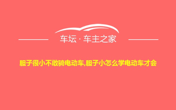 胆子很小不敢骑电动车,胆子小怎么学电动车才会