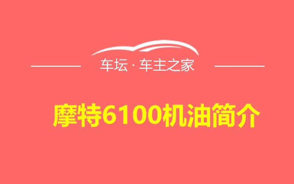 摩特6100机油简介