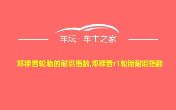 邓禄普轮胎的耐磨指数,邓禄普r1轮胎耐磨指数