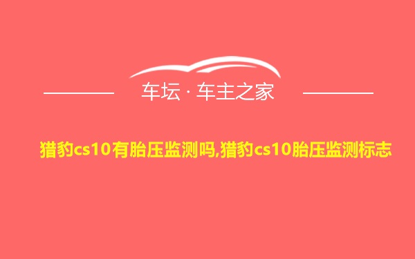 猎豹cs10有胎压监测吗,猎豹cs10胎压监测标志