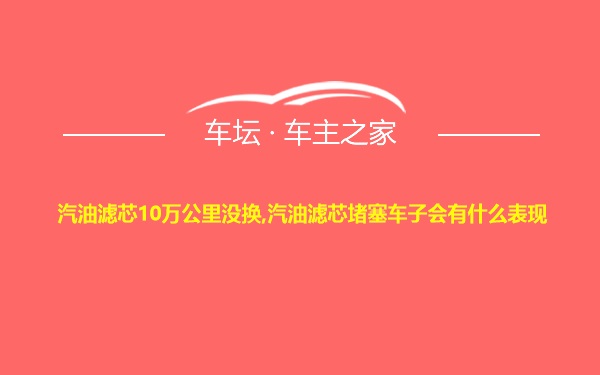 汽油滤芯10万公里没换,汽油滤芯堵塞车子会有什么表现