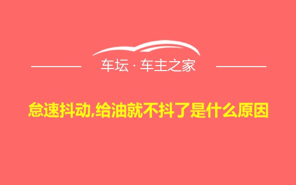 怠速抖动,给油就不抖了是什么原因