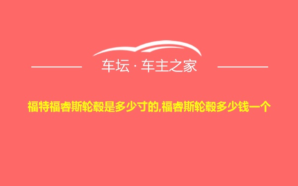 福特福睿斯轮毂是多少寸的,福睿斯轮毂多少钱一个