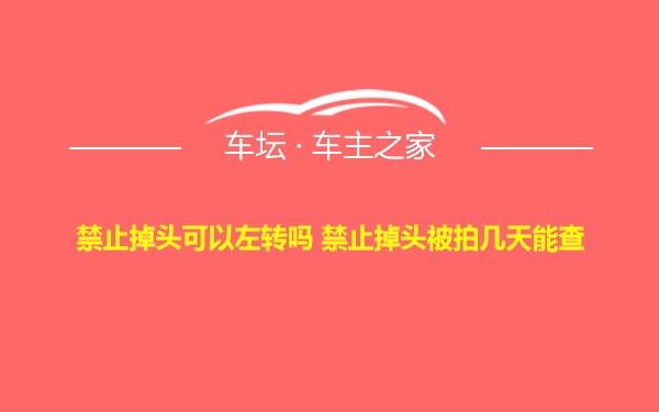 禁止掉头可以左转吗 禁止掉头被拍几天能查