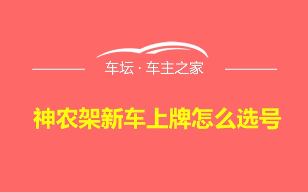 神农架新车上牌怎么选号