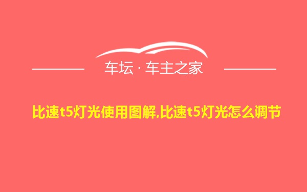 比速t5灯光使用图解,比速t5灯光怎么调节