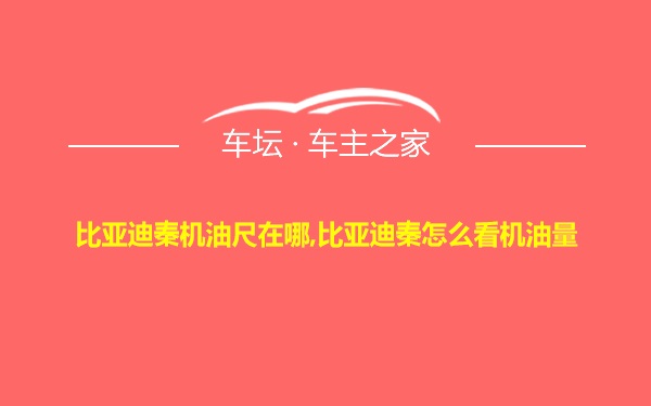 比亚迪秦机油尺在哪,比亚迪秦怎么看机油量