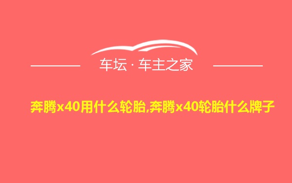 奔腾x40用什么轮胎,奔腾x40轮胎什么牌子