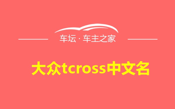 大众tcross中文名