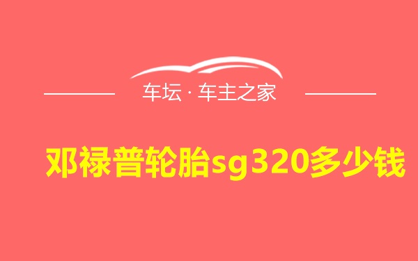 邓禄普轮胎sg320多少钱