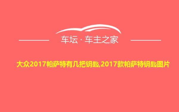 大众2017帕萨特有几把钥匙,2017款帕萨特钥匙图片