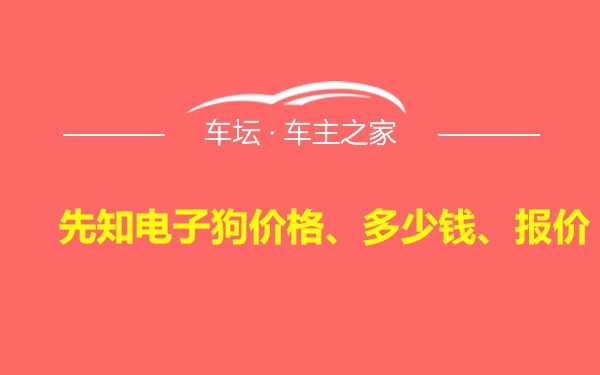 先知电子狗价格、多少钱、报价