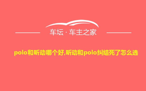 polo和昕动哪个好,昕动和polo纠结死了怎么选