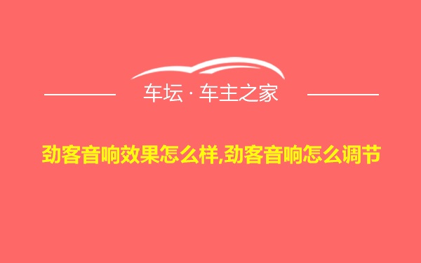 劲客音响效果怎么样,劲客音响怎么调节