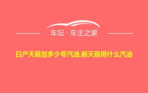 日产天籁加多少号汽油,新天籁用什么汽油