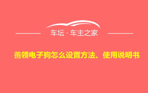 善领电子狗怎么设置方法、使用说明书