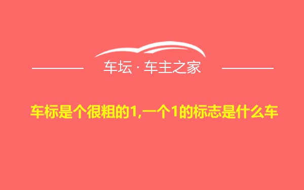 车标是个很粗的1,一个1的标志是什么车