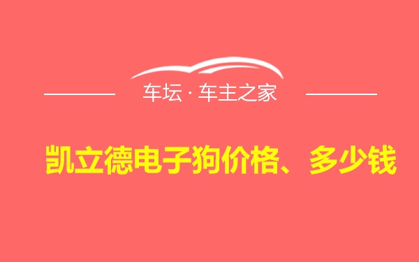 凯立德电子狗价格、多少钱