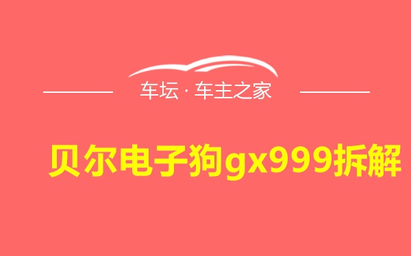 贝尔电子狗gx999拆解