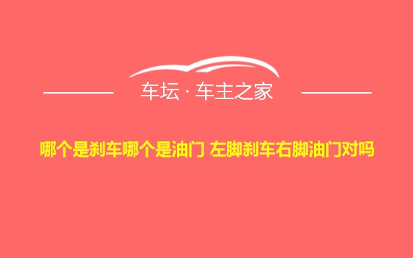 哪个是刹车哪个是油门 左脚刹车右脚油门对吗